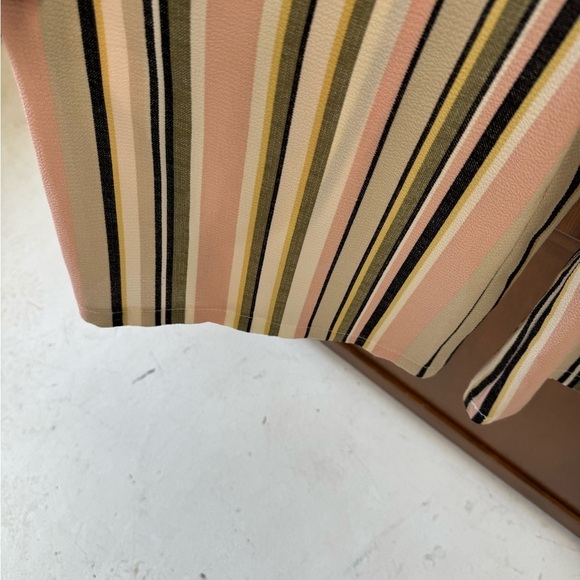 As U Wish striped wide leg jumpsuit spaghetti strap SM 20 in inseam elastic back - Picture 6 of 7